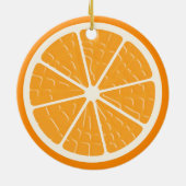 Orange Stylized Fruit Slice Keramik Ornament (Hinten)