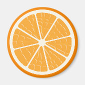 Orange Stylized Fruit Slice Magnet (Vorne)