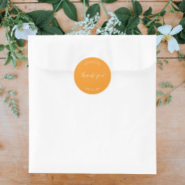 Orange Stylized Wedding Vielen Dank Runder Aufkleber