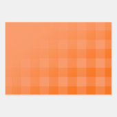 Orange subtiler Farbverlauf mit Buffalo-Karo-Peek- Geschenkpapier Set (Vorderseite 3)