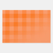 Orange subtiler Farbverlauf mit Buffalo-Karo-Peek- Geschenkpapier Set (Vorderseite 2)