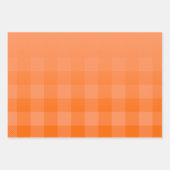 Orange subtiler Farbverlauf mit Buffalo-Karo-Peek- Geschenkpapier Set (Vorderseite)