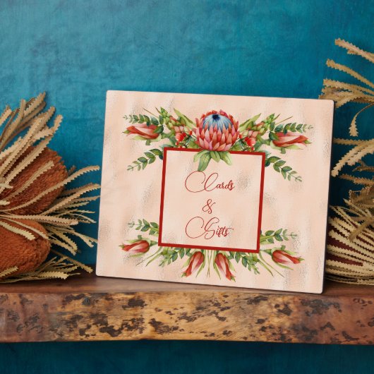 Orange Sukkulent Blossom Fotoplatte (Seite)