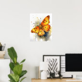 Orange Sulfur Butterfly Art Print Poster (Heimbüro)