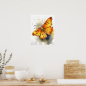 Orange Sulfur Butterfly Art Print Poster (Küche)