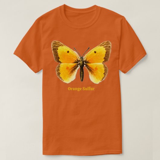 Orange Sulfur Butterfly T-Shirt (Design vorne)