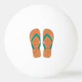 Orange Summer Beach Party Flip Flops Tischtennisball (Vorderseite)