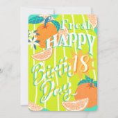 Orange Summer Birthday Card Feiertagskarte (Vorderseite)