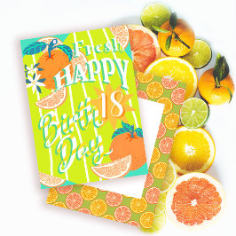 Orange Summer Birthday Card Feiertagskarte