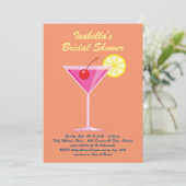 Orange Summer Bridal Dusche Einladung (Stehend Vorderseite)