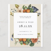 Orange Summer Floral Botanic Boho (Vorderseite)