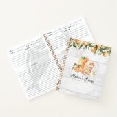 Orange Summer Fruit Personalisiert Recipe Kochbuch Notizblock (Innenseite)