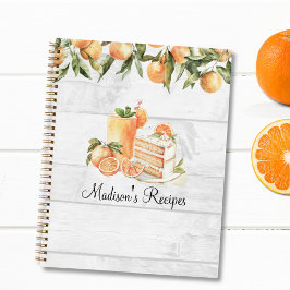 Orange Summer Fruit Personalisiert Recipe Kochbuch Notizblock
