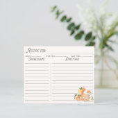 Orange Summer Fruit Personalize Family Rezept Card (Stehend Vorderseite)