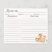Orange Summer Fruit Personalize Family Rezept Card (Vorderseite)