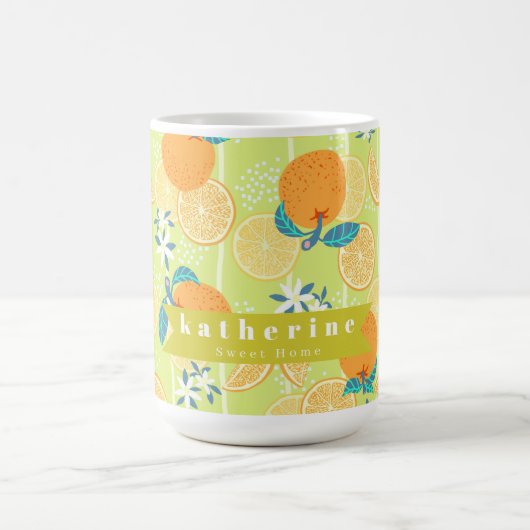 Orange Summer Green Kaffeetasse (Mittel)