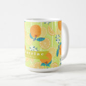 Orange Summer Green Kaffeetasse (VorderseiteRechts)