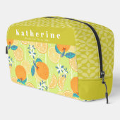 Orange Summer Green Waschbeutel (Rechte Ecke)