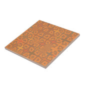 Orange Summer Heat Tapestry Keramik Tile 4,25" Fliese (Seite)