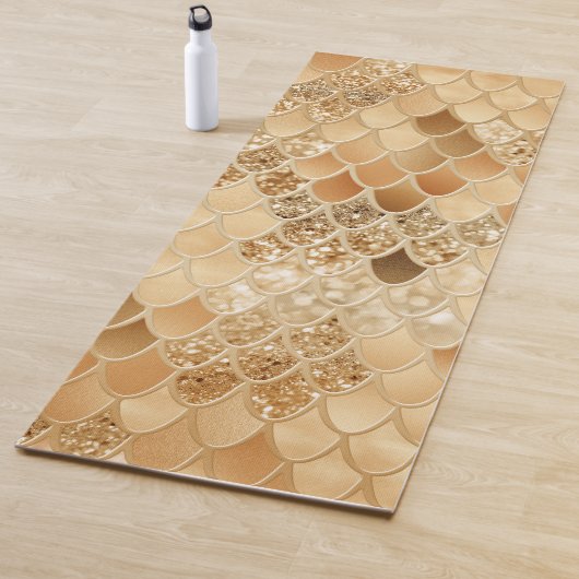 Orange Summer Mermaid Scales Glam #1 Yogamatte (Beispiel)