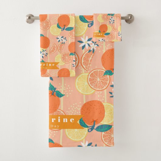 Orange Summer Orange Badhandtuch Set (Insitu)