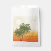 Orange Summer Sunset Palm Trees Birthday Thank You Geschenktütchen (Vorderseite)
