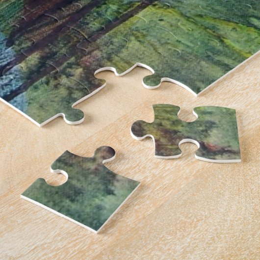 Orange Sun - Abstrakte Malerei Puzzle (Seite)