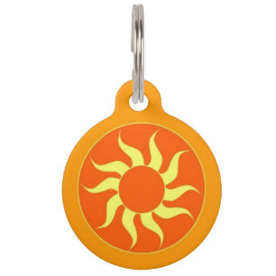 Orange Sun-Haustier Identifikations-Umbau Tiernamensmarke