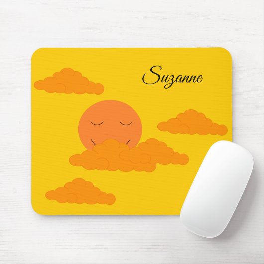 Orange Sun in Golden Sky:  Mousepad (Mit Mouse)
