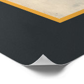 Orange Sun Modern Mid Century Art Poster (Ecke)