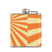 Orange Sunburst "Add Your Name" Flachmann (Rückseite)