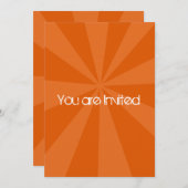 Orange Sunburst Baby Dusche Einladung (Vorne/Hinten)