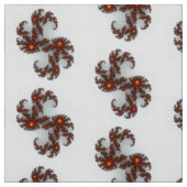 Orange Sunburst Fraktal Stoff (Muster)