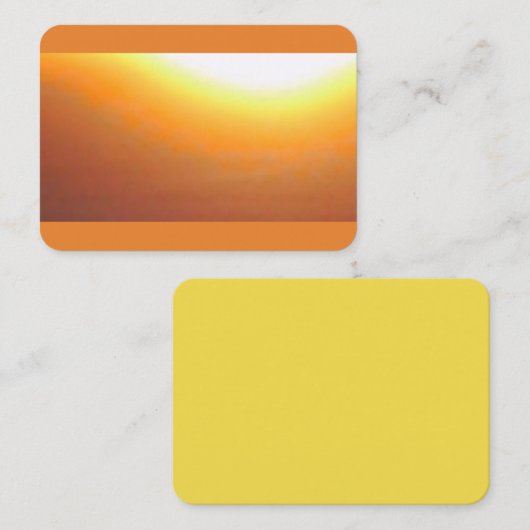 Orange Sunburst Visitenkarte (Vorne/Hinten)