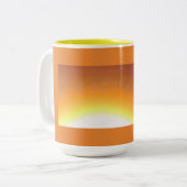 Orange Sunburst Zweifarbige Tasse (Vorderseite Links)