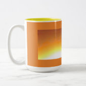 Orange Sunburst Zweifarbige Tasse (Links)