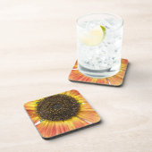 Orange Sunflower Cork Untersetzer (Rechte Seite)