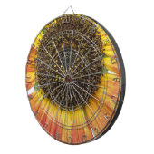 Orange Sunflower Dart Board Dartscheibe (Vorderseite rechts)