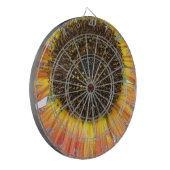 Orange Sunflower Dart Board Dartscheibe (Vorderseite Links)