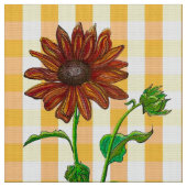 Orange Sunflower Glo Fabric Stoff (Nahaufnahme)