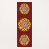 Orange Sunflower Mandala Yogamatte (Vorderseite)