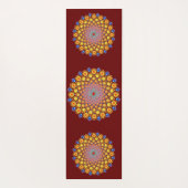 Orange Sunflower Mandala Yogamatte (Rückseite)