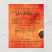 Orange Sunflower Wedding Flyer (Vorne)