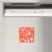 Orange Sunny Summer Blooming Blume Magnet (In Situ (Geschirrspüler))
