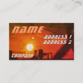 Orange Sunrise in der künftigen Industrie Visitenkarte