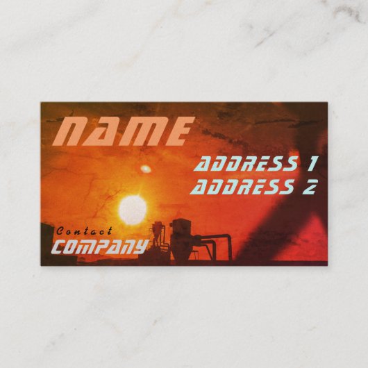 Orange Sunrise in der künftigen Industrie Visitenkarte (Vorderseite)