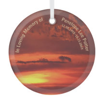 Orange Sunrise Memorial Keepake Suncatcher