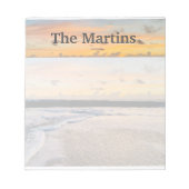 Orange Sunrise Ocean Custom Notepad Notizblock (Vorderseite)