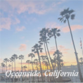 Orange Sunset am Meer Kalifornien Strand Aufkleber (Vorderseite)