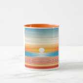 Orange Sunset Beach Mug - Vibrant Coastal Design Tasse (Zentrum)